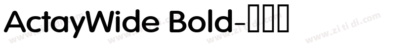 ActayWide Bold字体转换